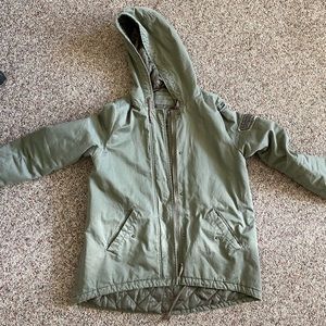 Green Parka Coat, Medium